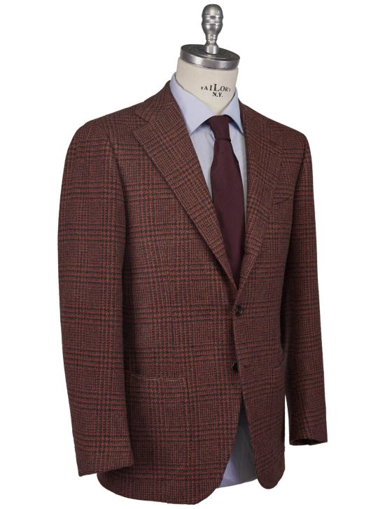 Cesare Attolini Cesare Attolini Red Gray Lambswool Blazer Red / Gray 000