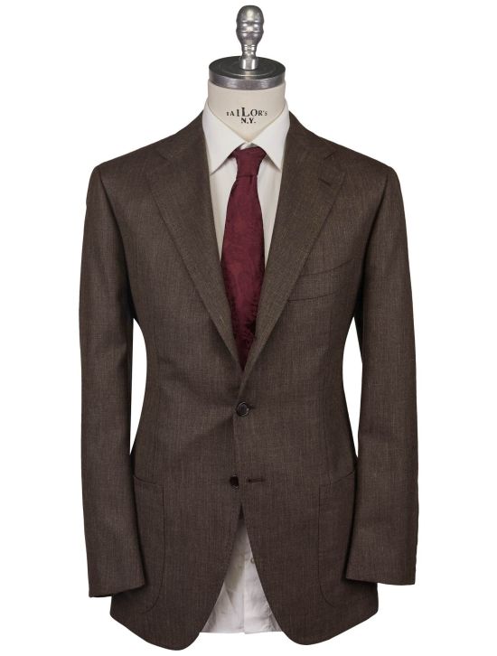 Cesare Attolini Cesare Attolini Brown Wool Silk Linen Blazer Brown 000