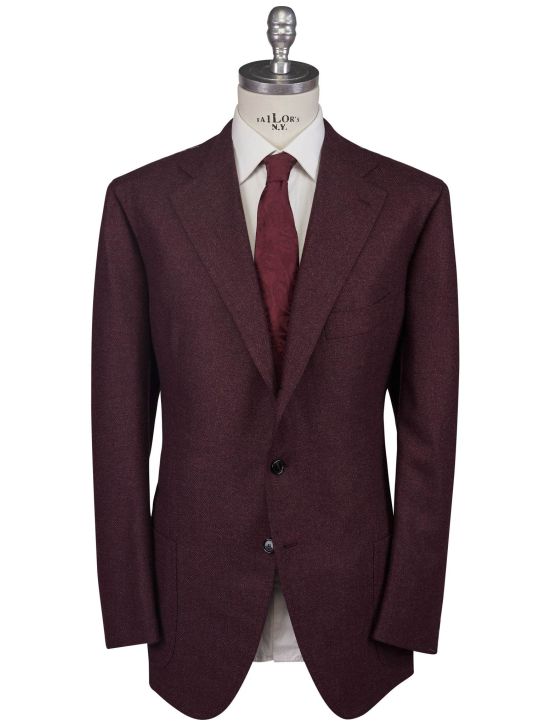 Cesare Attolini Cesare Attolini Burgundy Wool Silk Blazer Burgundy 000