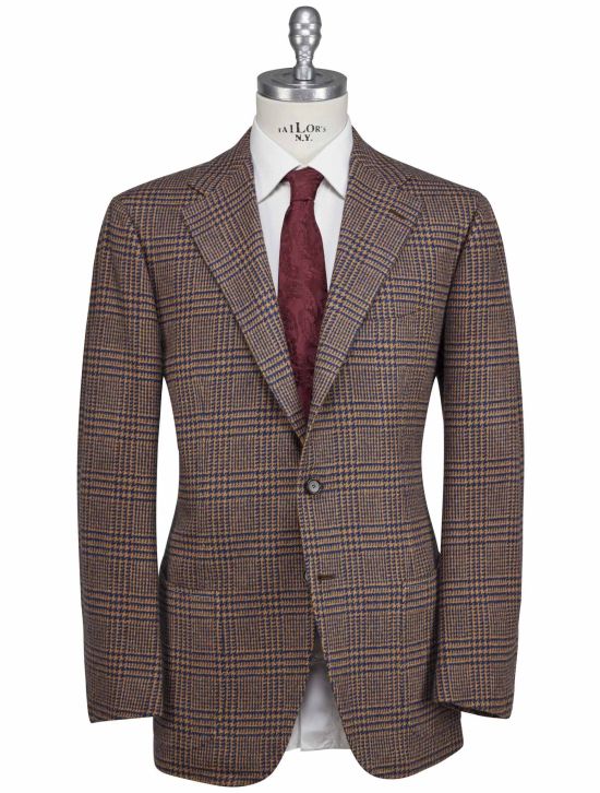 Cesare Attolini Cesare Attolini Brown Blue Lambswool Blazer Brown / Blue 000