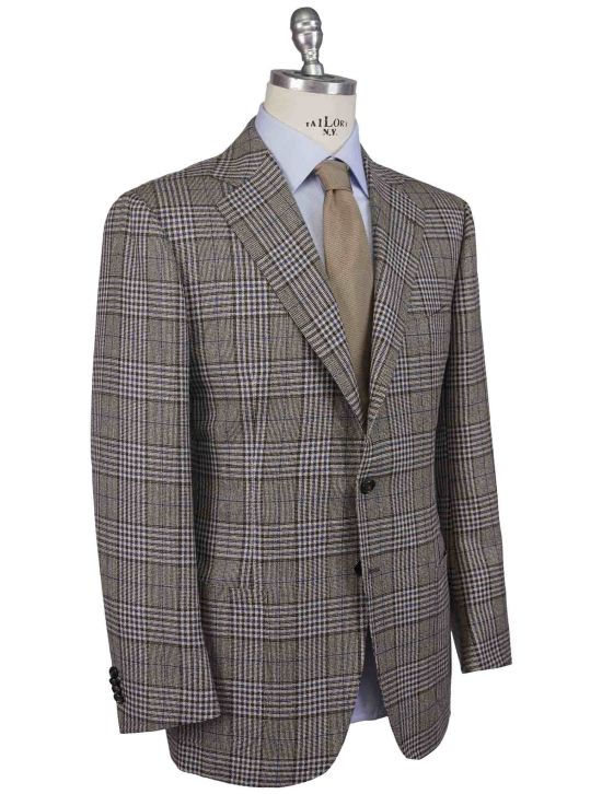 Cesare Attolini Cesare Attolini Multicolor Wool Linen Silk Blazer Multicolor 001