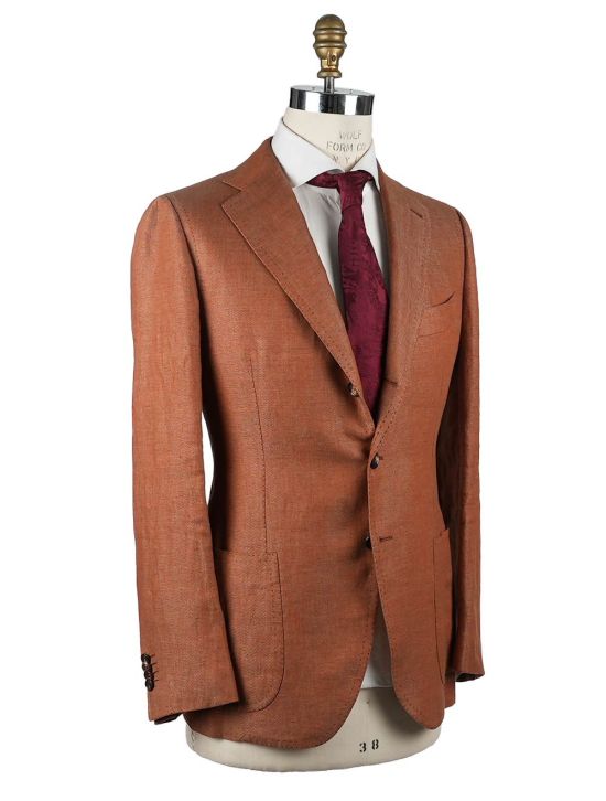 Cesare Attolini Cesare Attolini Orange Linen Blazer Orange 001