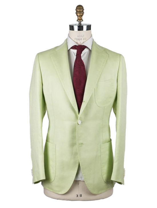 Cesare Attolini Cesare Attolini Light Green Linen Cotton Blazer Light Green 000