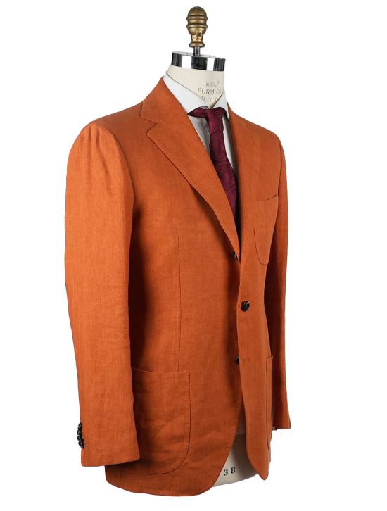 Cesare Attolini Cesare Attolini Orange Linen Blazer Orange 001