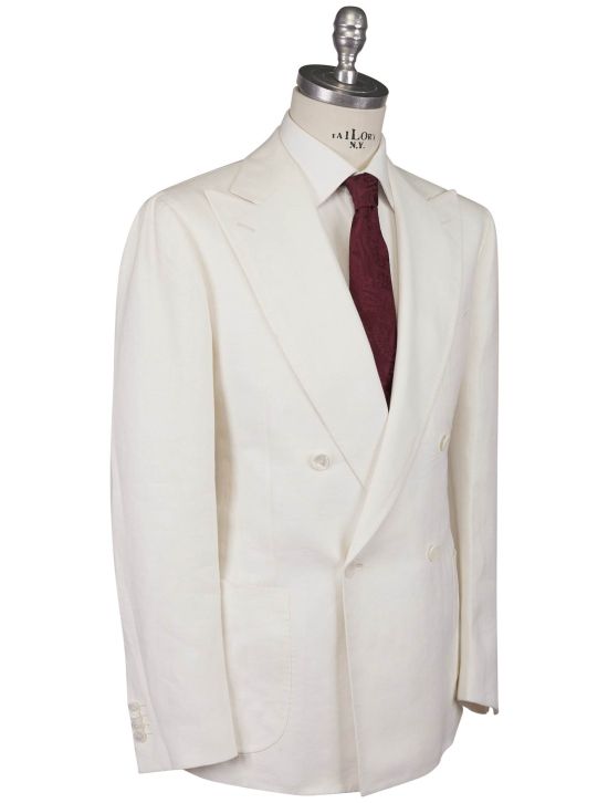 Cesare Attolini Cesare Attolini White Linen Blazer White 001