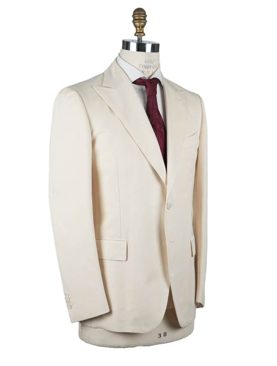 Cesare Attolini Cesare Attolini Light Beige Cotton Silk Blazer Light Beige 001