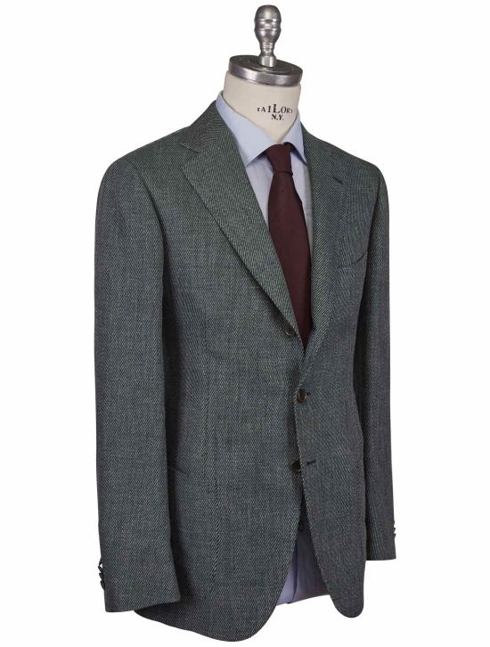 Cesare Attolini Cesare Attolini Green Wool Linen Blazer Green 000