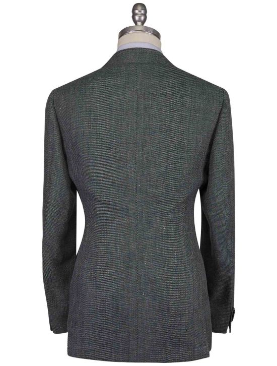 Cesare Attolini Cesare Attolini Green Wool Linen Blazer Green 001