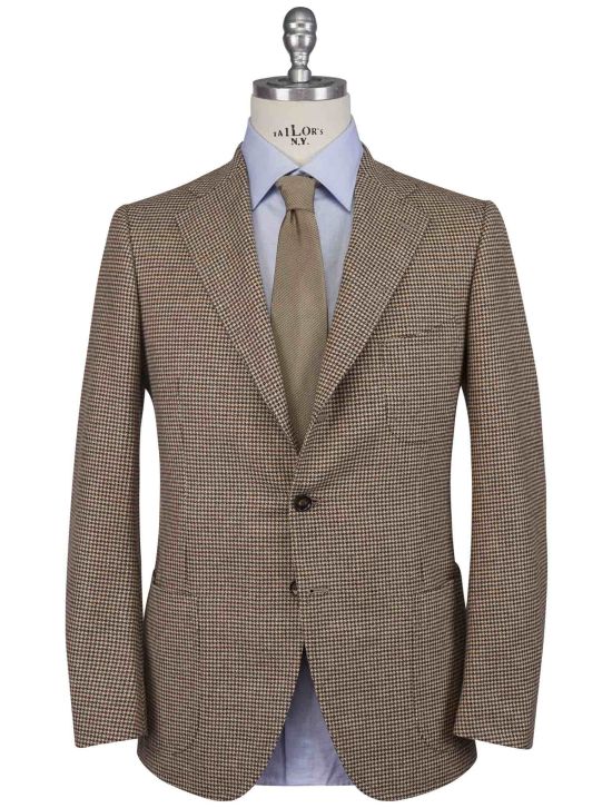 Cesare Attolini Cesare Attolini Brown Beige Wool Blazer Brown / Beige 000