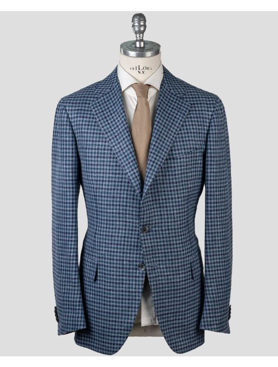 Cesare Attolini Cesare Attolini Blue Linen Wool Silk Blazer Blue 000