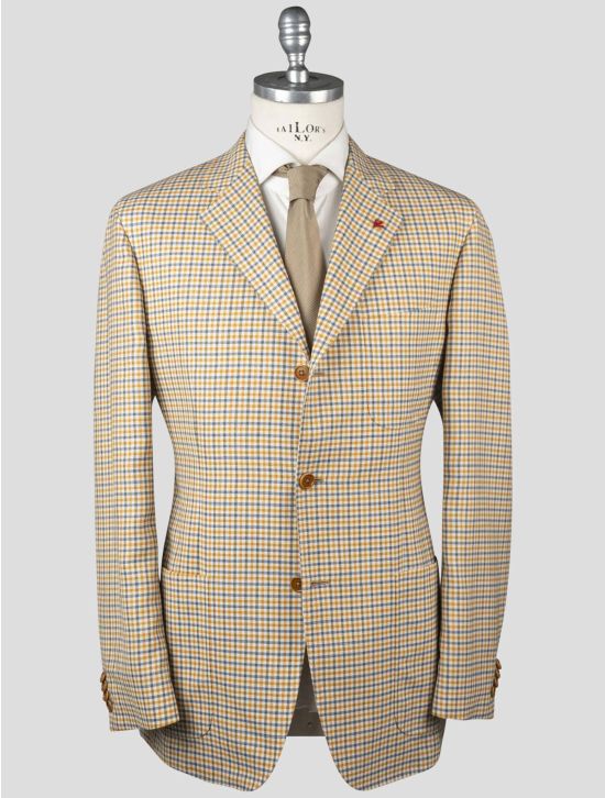 Isaia Isaia Multicolor Wool Linen Blazer Multicolor 000