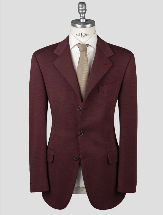 Isaia Isaia Burgundy Wool Blazer Burgundy 000