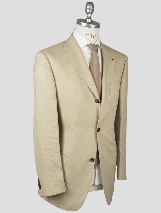 Isaia Isaia Beige Linen Blazer Beige 001