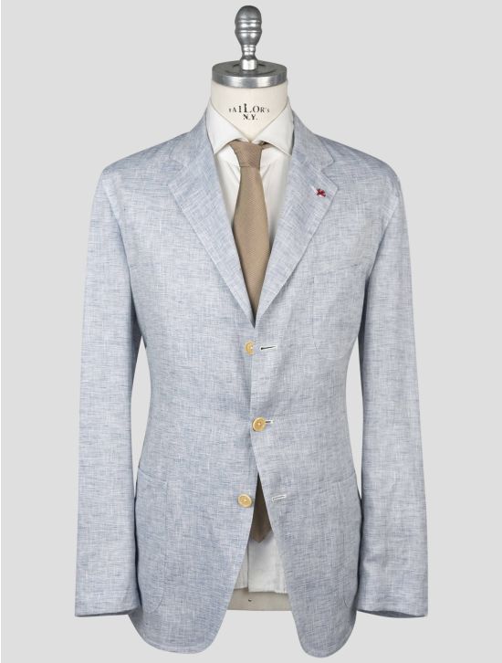 Isaia Isaia Light Blue Linen Blazer Light Blue 000