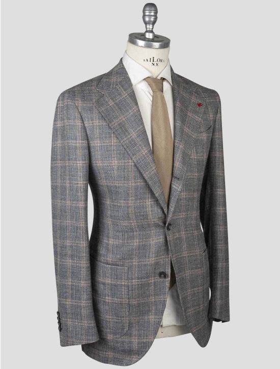 Isaia Isaia Multicolor Wool Linen Silk Blazer Multicolor 001