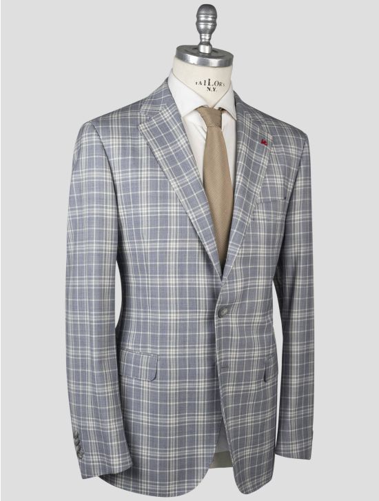 Isaia Isaia Gray Virgin Wool Blazer Gray 001