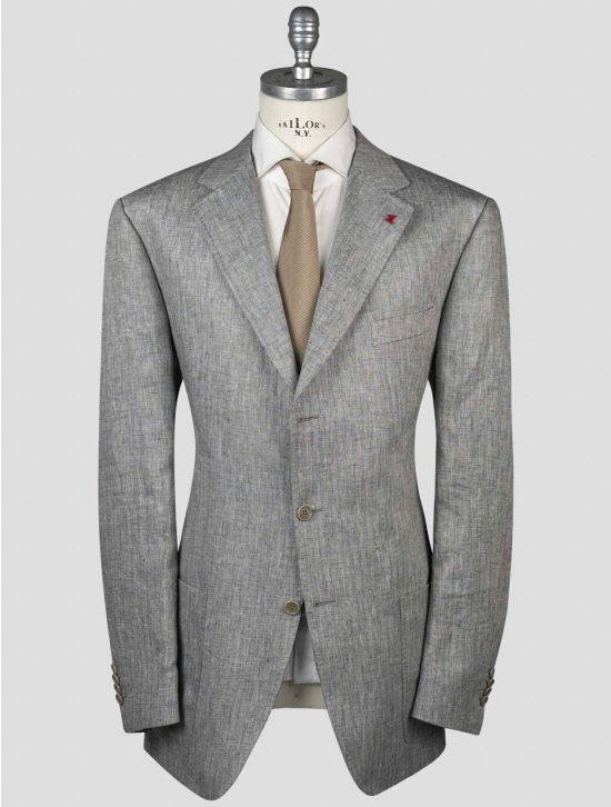 Isaia Isaia Gray Linen Blazer Gray 000