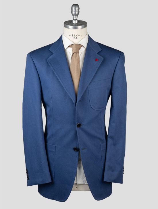 Isaia Isaia Blue Cotton Blazer Blue 000