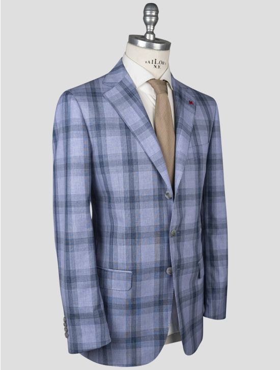 Isaia Isaia Blue Wool 120's Blazer Blue 001