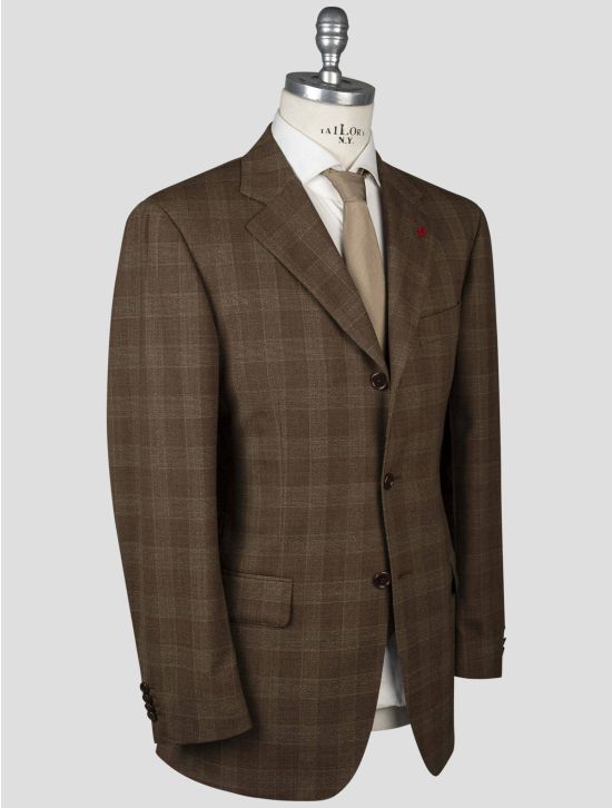 Isaia Isaia Brown Wool Blazer Brown 001