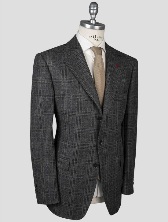 Isaia Isaia Gray Wool Cotton Blazer Gray 001