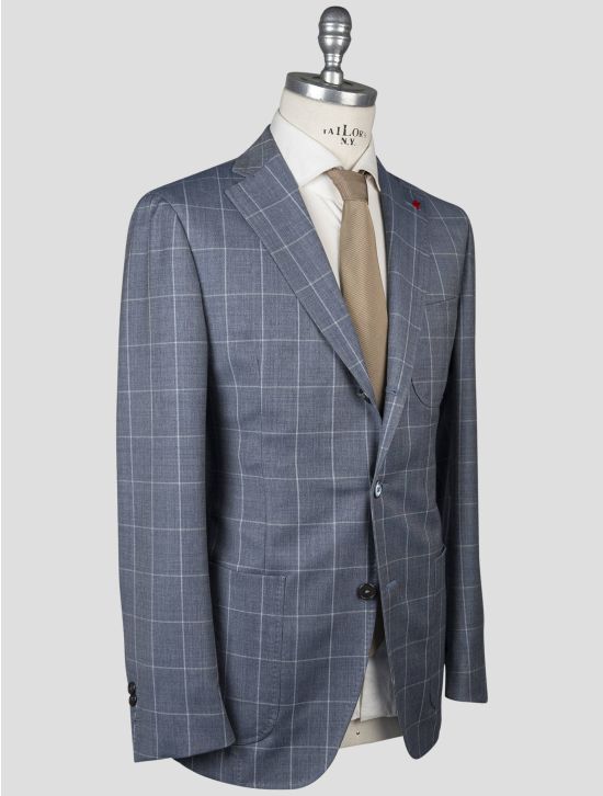 Isaia Isaia Light Blue Virgin Wool Blazer Light Blue 001