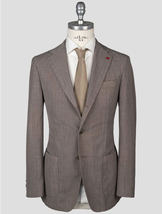 Isaia Isaia Brown Wool Pa Blazer Brown 000