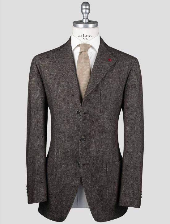 Isaia Isaia Brown Wool Cotton Blazer Brown 000