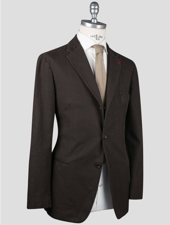 Isaia Isaia Brown Cotton Blazer Brown 001