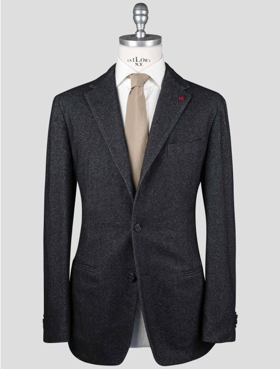 Isaia Isaia Dark Gray Wool Cashmere Blazer Dark Gray 000