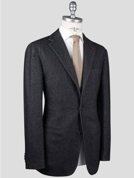 Isaia Isaia Dark Gray Wool Cashmere Blazer Dark Gray 001