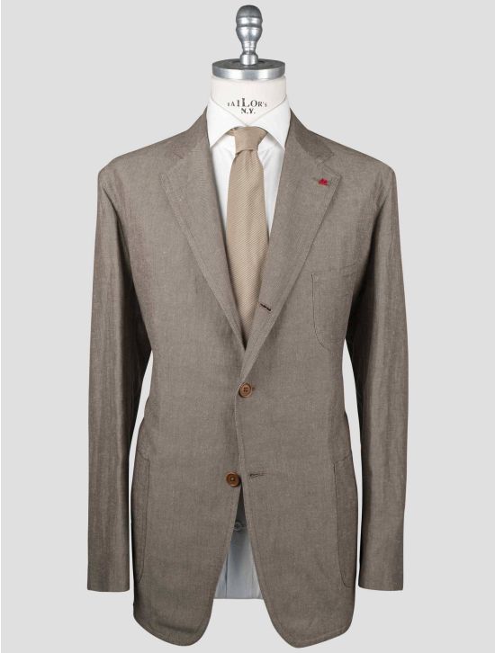 Isaia Isaia Beige Cotton Linen Blazer Beige 000