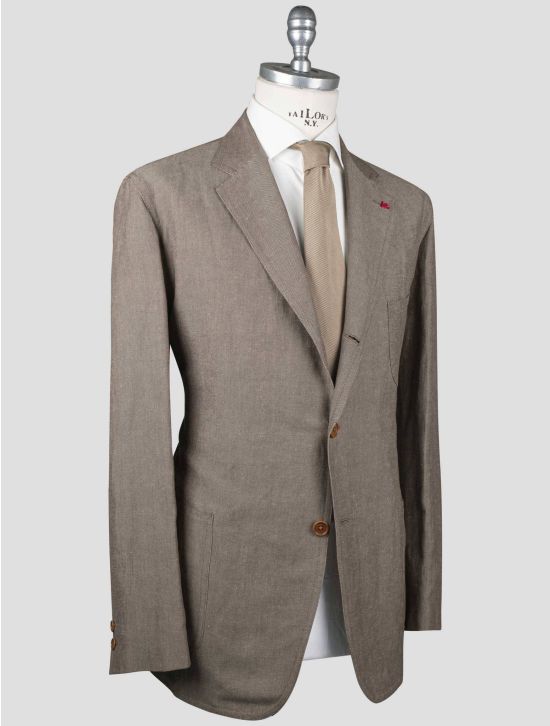 Isaia Isaia Beige Cotton Linen Blazer Beige 001