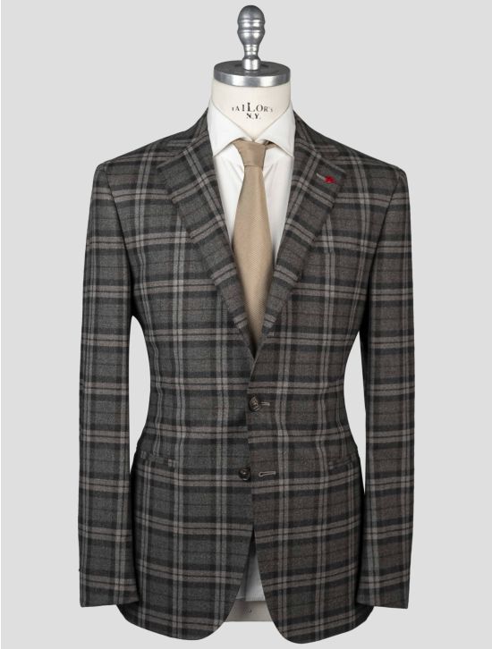 Isaia Isaia Brown Wool Ea Blazer Brown 000