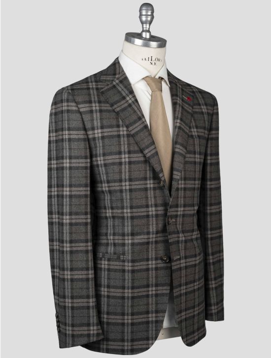 Isaia Isaia Brown Wool Ea Blazer Brown 001