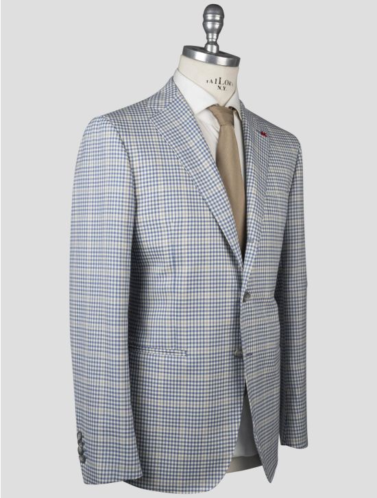 Isaia Isaia Light Blue Virgin Wool Blazer Light Blue 001