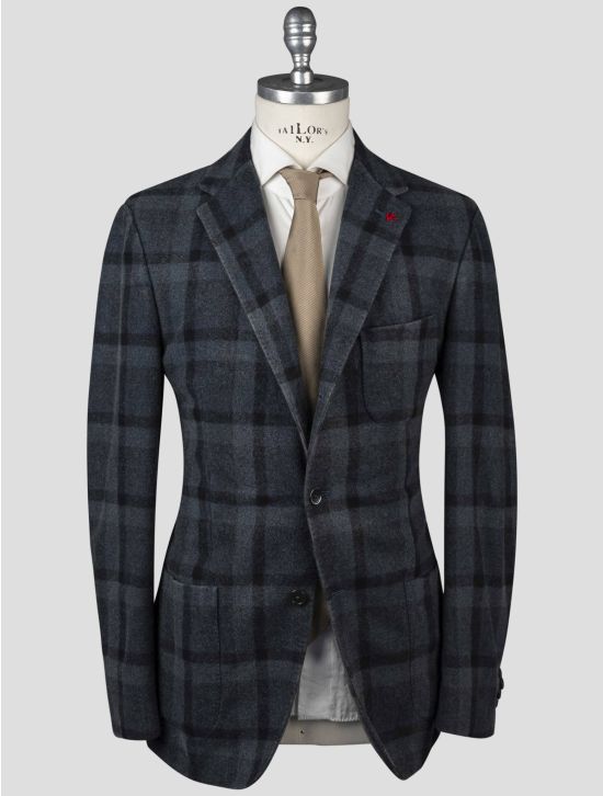 Isaia Isaia Blue Virgin Wool Blazer Blue 000