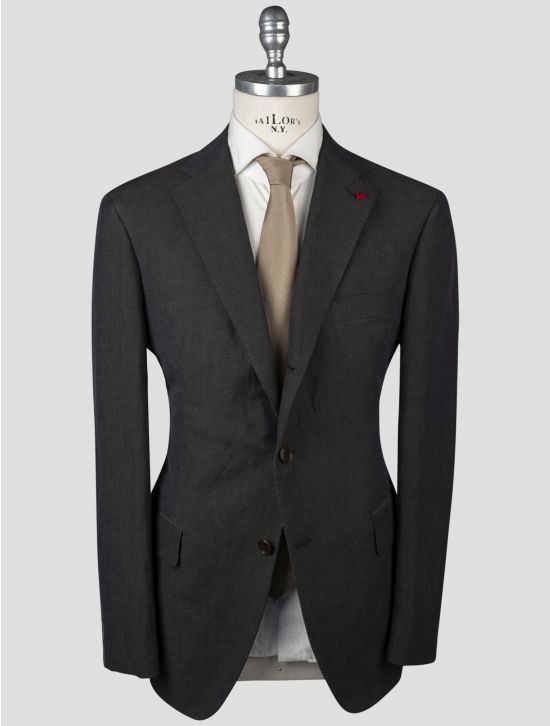 Isaia Isaia Gray Cotton Linen Blazer Gray 000