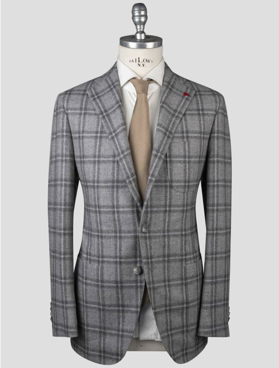 Isaia Isaia Gray Wool Cashmere Blazer Gray 000