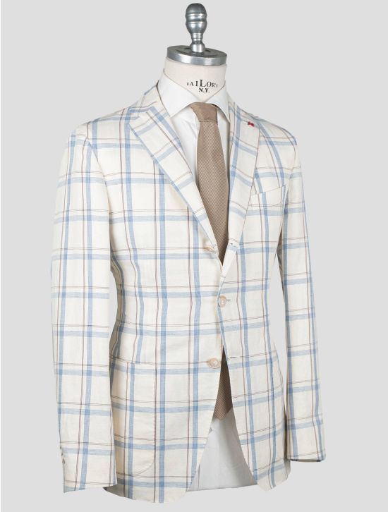 Isaia Isaia Multicolor Linen Cotton Blazer Multicolor 001