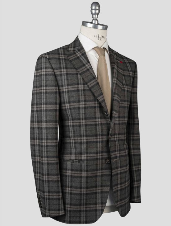 Isaia Isaia Gray Wool Ea Blazer Gray 001