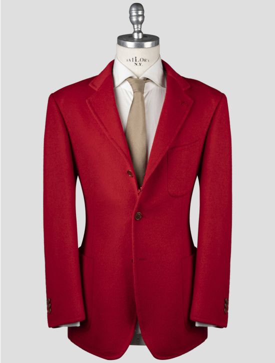 Isaia Isaia Red Wool Drylag Cashgora Blazer Red 000