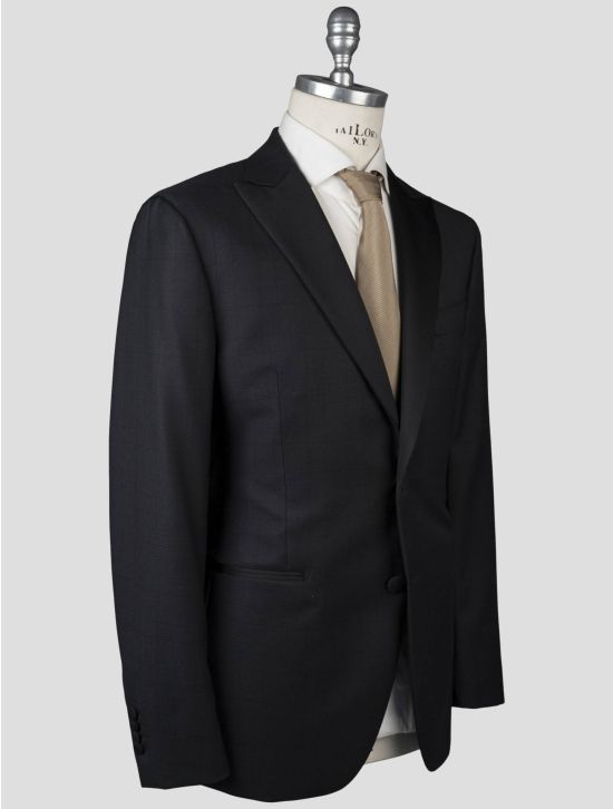 Isaia Isaia Black Wool 110's Smoking Blazer Black 001