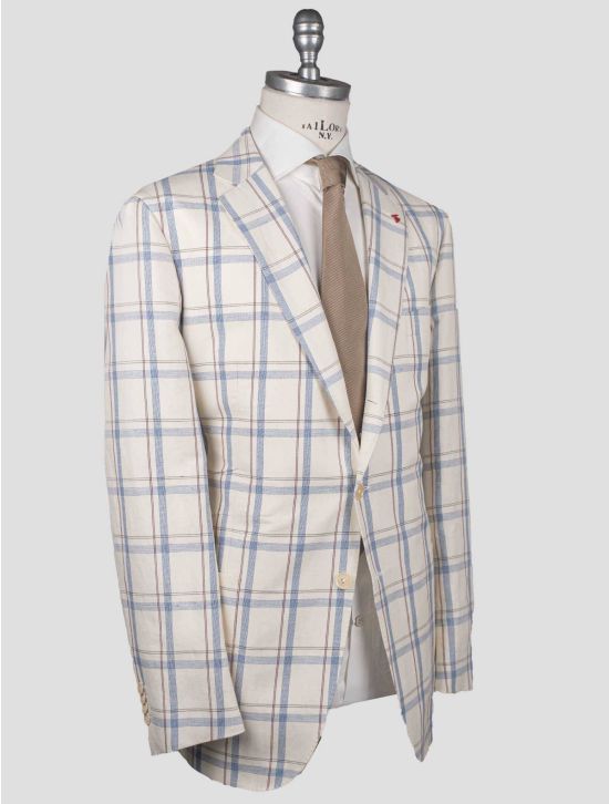 Isaia Isaia Multicolor Linen Cotton Blazer Multicolor 001