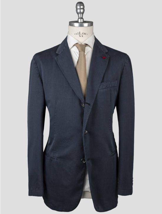 Isaia Isaia Blue Cotton Blazer Blue 000