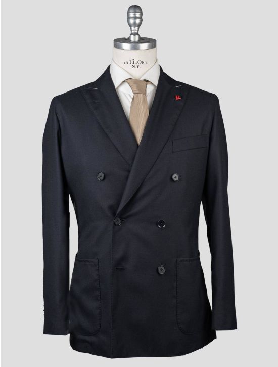 Isaia Isaia Blue Virgin Wool Blazer Blue 000