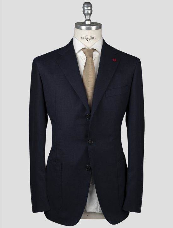 Isaia Isaia Blue Virgin Wool Blazer Blue 000