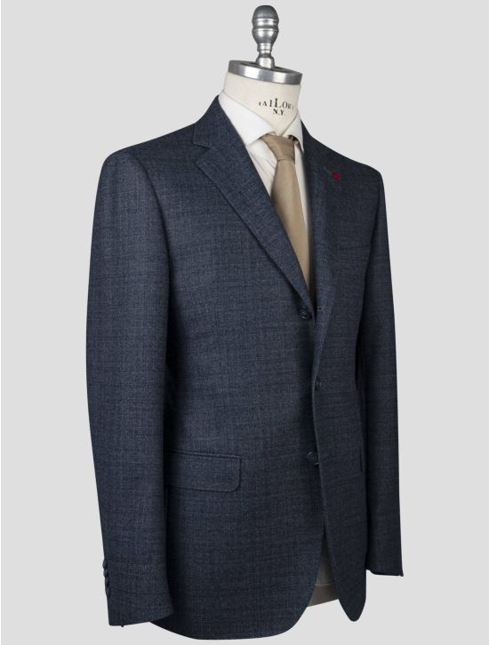 Isaia Isaia Blue Wool 110's Blazer Blue 001