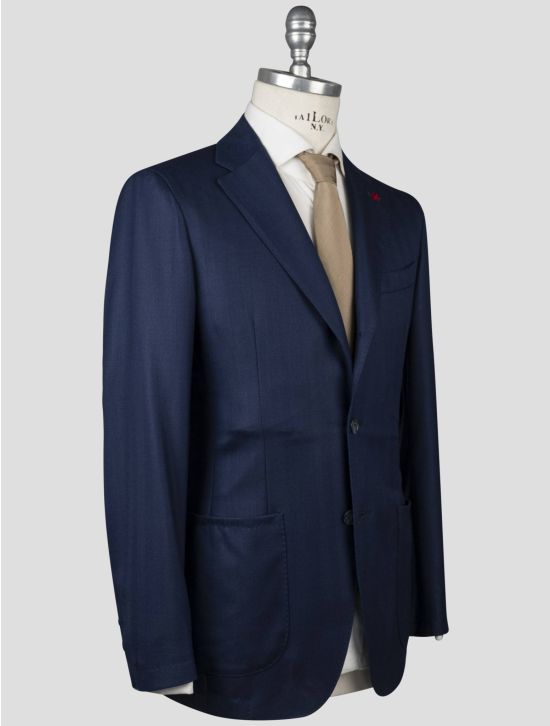 Isaia Isaia Blue Wool 120's Blazer Blue 001