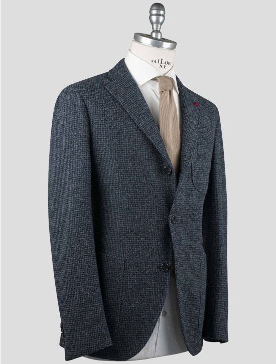 Isaia Isaia Blue Wool Mohair Cashmere Blazer Blue 001